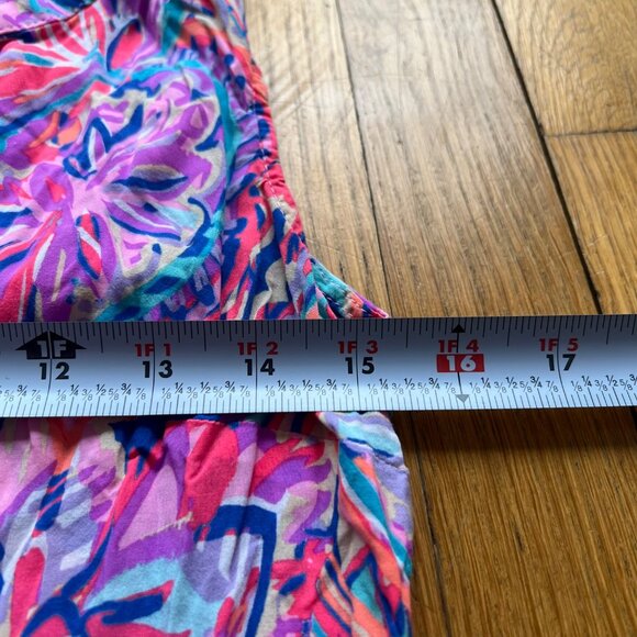 Lilly Pulitzer Size XS Blue Current Drop Me A Lime Dev Paisley Tank Mini Dress - Picture 8 of 11